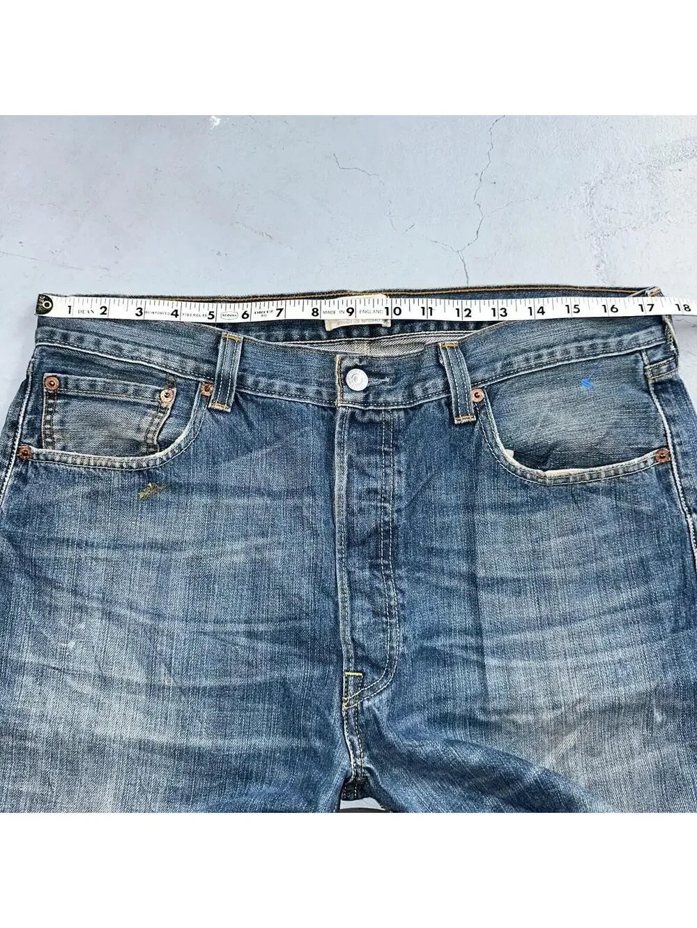Levis 501 Vintage Y2K XX Straight Leg Jeans Blue Med Wash 36x30 Act 35x29